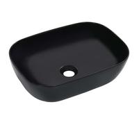 vidaXL Lavabo vasque à poser lave-mains Céramique 45,5x32x13 cm Noir