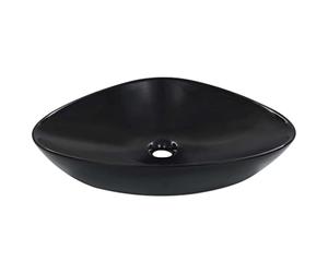 vidaXL Lavabo 58,5 x 39 x 14 cm Céramique Noir