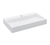 vidaXL Lavabo 80x46x11 cm Fonte minérale/marbre Blanc