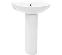 vidaXL Lavabo autoportant avec socle Céramique Blanc 520×440×190 mm
