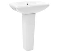vidaXL Lavabo autoportant avec socle en céramique Blanc 580x470x200 mm