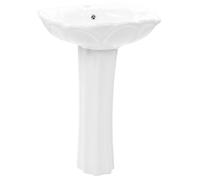 vidaXL Lavabo autoportant avec socle en céramique 58x51x20 cm Blanc