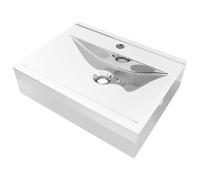 vidaXL Lavabo avec trop-plein 60x46x16 cm Céramique Argenté