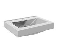 vidaXL Lavabo avec trop-plein 60x46x16 cm Céramique Argenté