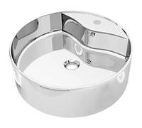 vidaXL Lavabo avec Trop-Plein Lave-Mains Vasque à Poser Vasque à Monter Salle de Bain Intérieur Salle d'Eau Cabine de Toilette Maison 46,5x15,5 cm Céramique