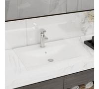 Vidaxl Lavabo Avec Trou De Robinet Blanc Mat 60x46 Cm Céramique