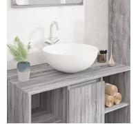 vidaXL Lavabo rond 36x15 cm en céramique – Blanc