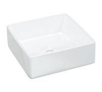Lavabo blanc 37x37x13 cm céramique carré vidaXL vidaXL