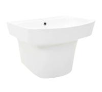 vidaXL Lavabo Blanc 50 x 45 x 41 cm Céramique Émaillée