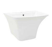 vidaXL Lavabo Blanc 53 x 44 x 37 cm Céramique Émaillée