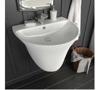 vidaXL Lavabo Blanc 56 x 48 x 42 cm Céramique Émaillée