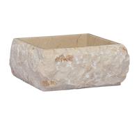 vidaXL Lavabo Crème 30x30x13 cm Marbre