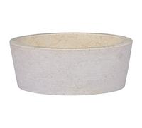 vidaXL Lavabo Crème Ø40x15 cm Marbre
