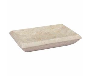 vidaXL Lavabo Crème 50x35x10 cm Marbre