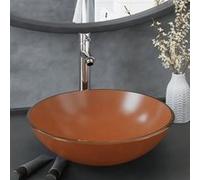 Lavabo de Bain avec Robinet et Drain à Poussoir Vasque à Poser de Toilette Lave-mains de Salle de Bain Lavabo de 3098454