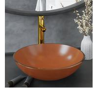 Lavabo de Bain avec Robinet et Drain à Poussoir Vasque à Poser de Toilette Lave-mains de Salle de Bain Lavabo de 3098456