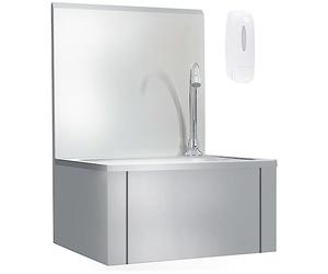 vidaXL Lavabo de Lavage avec Robinet et Distributeur de Savon INOX