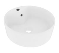 Vidaxl Lavabo De Luxe Avec Trop-Plein Blanc Mat 36x13 Cm Céramique