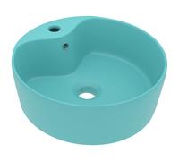 Vidaxl Lavabo De Luxe Avec Trop-Plein Vert Clair Mat 36x13cm Céramique