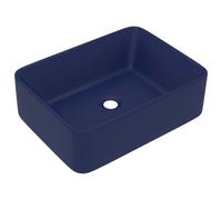 vidaXL Lavabo de luxe Bleu foncé mat 41x30x12 cm Céramique