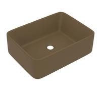 Vidaxl Lavabo De Luxe Crème Mat 41x30x12 Cm Céramique