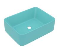 Vidaxl Lavabo De Luxe Vert Clair Mat 41x30x12 Cm Céramique Vert