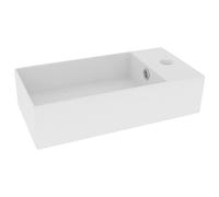 vidaXL Lavabo de salle de bain avec trop-plein Céramique Blanc mat