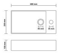vidaXL Lavabo de salle de bain avec trop-plein Céramique Gris foncé