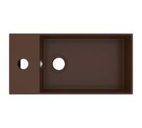 Vidaxl Lavabo De Salle De Bain Avec Trop-Plein Céramique Marron Foncé