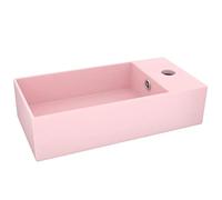 vidaXL Lavabo de Salle de Bain avec trop-Plein Céramique Rose