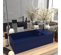 vidaXL Lavabo de Salle de Bain avec Trop-plein Vasque à Poser de Toilette Lave-mains de Cuisine Salle Cosmétique Maison 146990 Bleu G