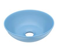 vidaXL Lavabo de salle de bain Céramique Bleu clair Rond
