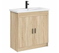 vidaXL Lavabo de Salle de Bains Noir Mat 81 x 40 x 17,5 cm métal