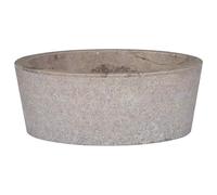 vidaXL Lavabo de Salle d'Eau Vasque à Poser de Toilette Lave-mains de Salle de Bain Lavabo de Salle d'Eau Maison Intérieur Gris Ø40x15 cm Marbre