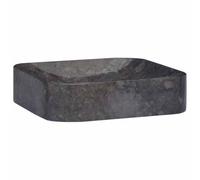 vidaXL Lavabo de Salle d'Eau Vasque à Poser de Toilette Lave-mains de Salle de Bain Lavabo de Salle d'Eau Maison Intérieur Noir 40x40x10 cm Marbre