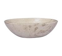 vidaXL Lavabo de Salle d'eau Vasque à Poser de Toilette Lave-Mains de Salle de Bain Lavabo de Salle d'eau Maison Intérieur Crème 53x40x15 cm Marbre