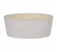 vidaXL Lavabo de Salle d'Eau Vasque à Poser de Toilette Lave-mains de Salle de Bain Lavabo de Salle d'Eau Maison Intérieur Crème Ø40x15 cm Marbre