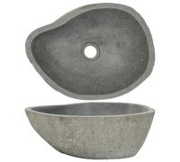 vidaXL Lavabo en pierre de rivière Ovale (37-46)x(29-36) cm 242667