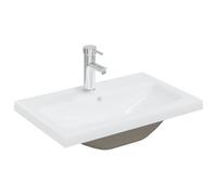 vidaXL Lavabo encastré 61x39x18 cm céramique blanc avec robinet