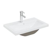 vidaXL Lavabo Encastré avec Robinet Vasque à Poser de Toilette Lave-mains de Salle de Bain Lavabo de Salle d'Eau Intérieur 61x39x18 cm Céramique Blanc