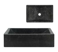 vidaXL Lavabo 45x30x12 cm marbre noir brillant