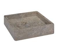 vidaXL Lavabo Gris 40x40x10 cm Marbre