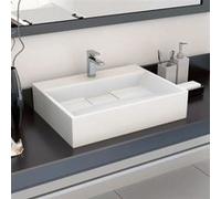 vidaXL Lavabo lave-mains vasque à poser pour salle de bain 50x38x13 cm Fonte minérale