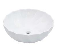 vidaXL Lavabo lave-mains à poser pour salle de bain Céramique 46 x 17 cm Blanc