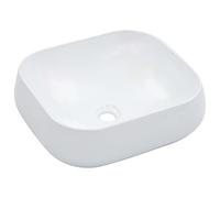 Lavabo Lave-Mains Vasque à Poser Monter Salle de Bain Intérieur Salle d'Eau Cabine de Toilette Maison 44,5x39,5x14,5 cm Céramique Blanc