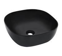 vidaXL Lavabo 42,5x42,5x14,5 cm Céramique Noir