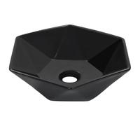 vidaXL Lave-mains vasque à poser céramique 41x36,5x12 cm Noir