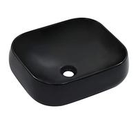 Lavabo Rectangulaire en Céramique Noir - VIDAXL - 44,5 x 39,5 x 14,5 cm - A poser - Peut servir d'ornement