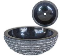 vidaXL Lavabo Marbre 40 cm Noir