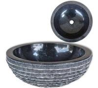 vidaXL Lavabo Marbre 40 cm Noir